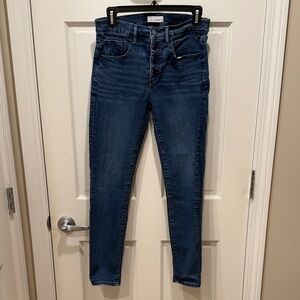 LOFT Dark Blue Skinny Jeans